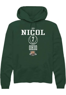 Ben Nicol  Rally Ohio Bobcats Mens Green NIL Sport Icon Long Sleeve Hoodie