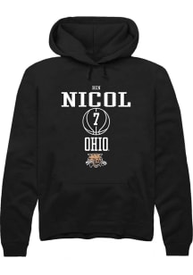 Ben Nicol  Rally Ohio Bobcats Mens Black NIL Sport Icon Long Sleeve Hoodie