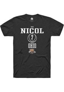 Ben Nicol  Ohio Bobcats Black Rally NIL Sport Icon Short Sleeve T Shirt