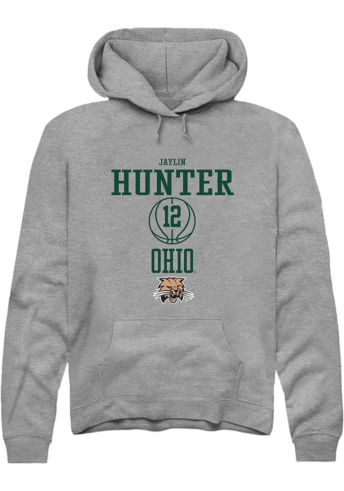 Jaylin Hunter  Rally Ohio Bobcats Mens Graphite NIL Sport Icon Long Sleeve Hoodie