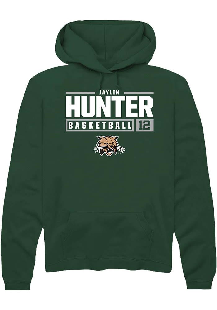 Jaylin Hunter Rally Ohio Bobcats Mens NIL Stacked Box Long Sleeve Hoodie