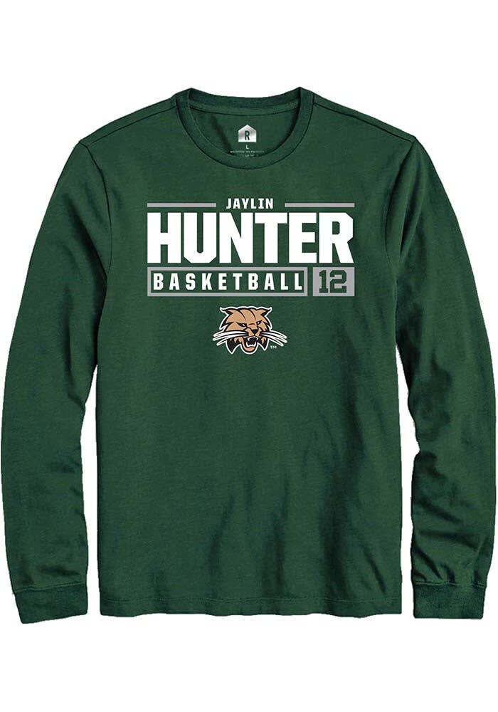 Jaylin Hunter Ohio Bobcats Rally NIL Stacked Box Long Sleeve T Shirt