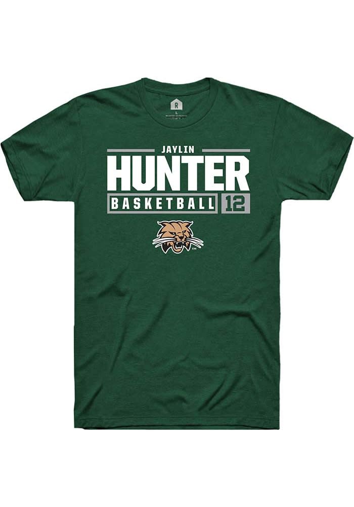 Jaylin Hunter Ohio Bobcats Rally NIL Stacked Box Short Sleeve T Shirt