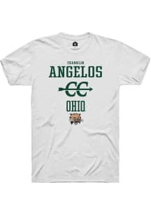 Franklin Angelos  Ohio Bobcats White Rally NIL Sport Icon Short Sleeve T Shirt