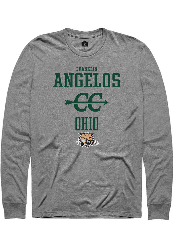 Franklin Angelos  Ohio Bobcats Graphite Rally NIL Sport Icon Long Sleeve T Shirt