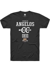 Franklin Angelos  Ohio Bobcats Black Rally NIL Sport Icon Short Sleeve T Shirt