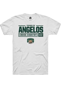 Franklin Angelos  Ohio Bobcats White Rally NIL Stacked Box Short Sleeve T Shirt