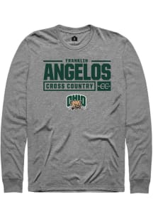 Franklin Angelos  Ohio Bobcats Graphite Rally NIL Stacked Box Long Sleeve T Shirt