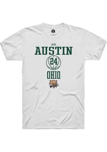 Aja Austin  Ohio Bobcats White Rally NIL Sport Icon Short Sleeve T Shirt