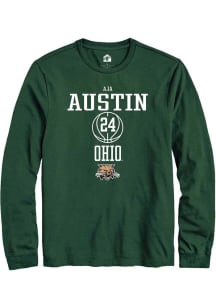 Aja Austin  Ohio Bobcats Green Rally NIL Sport Icon Long Sleeve T Shirt