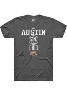 Aja Austin  Ohio Bobcats Dark Grey Rally NIL Sport Icon Short Sleeve T Shirt