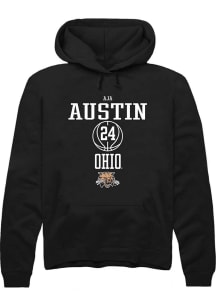 Aja Austin  Rally Ohio Bobcats Mens Black NIL Sport Icon Long Sleeve Hoodie