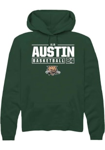 Aja Austin  Rally Ohio Bobcats Mens Green NIL Stacked Box Long Sleeve Hoodie