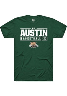 Aja Austin  Ohio Bobcats Green Rally NIL Stacked Box Short Sleeve T Shirt