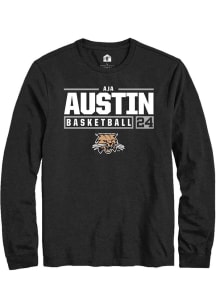 Aja Austin  Ohio Bobcats Black Rally NIL Stacked Box Long Sleeve T Shirt