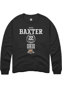 Asiah Baxter  Rally Ohio Bobcats Mens Black NIL Sport Icon Long Sleeve Crew Sweatshirt