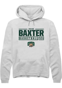 Asiah Baxter  Rally Ohio Bobcats Mens White NIL Stacked Box Long Sleeve Hoodie