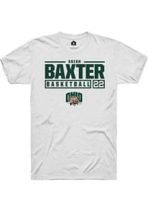 Asiah Baxter  Ohio Bobcats White Rally NIL Stacked Box Short Sleeve T Shirt