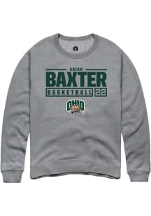 Asiah Baxter  Rally Ohio Bobcats Mens Graphite NIL Stacked Box Long Sleeve Crew Sweatshirt