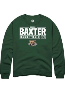 Asiah Baxter  Rally Ohio Bobcats Mens Green NIL Stacked Box Long Sleeve Crew Sweatshirt