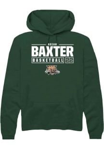 Asiah Baxter  Rally Ohio Bobcats Mens Green NIL Stacked Box Long Sleeve Hoodie