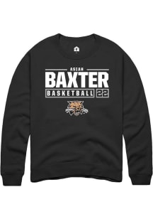 Asiah Baxter  Rally Ohio Bobcats Mens Black NIL Stacked Box Long Sleeve Crew Sweatshirt