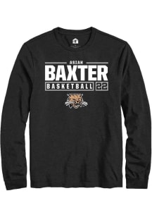 Asiah Baxter  Ohio Bobcats Black Rally NIL Stacked Box Long Sleeve T Shirt