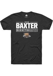 Asiah Baxter  Ohio Bobcats Black Rally NIL Stacked Box Short Sleeve T Shirt