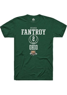 Aylasia Fantroy  Ohio Bobcats Green Rally NIL Sport Icon Short Sleeve T Shirt
