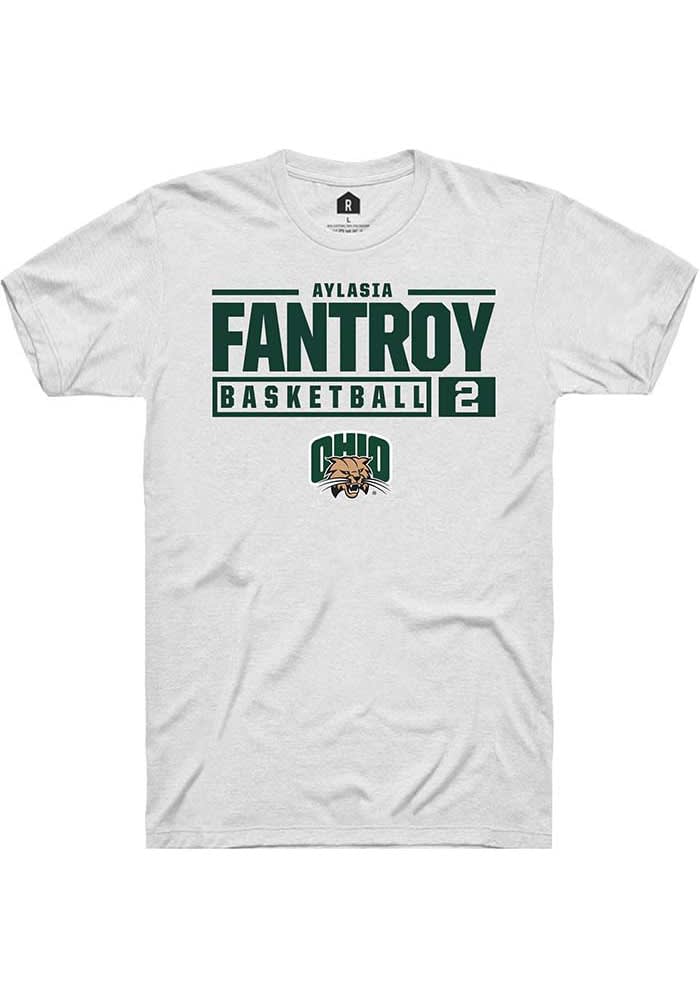 Aylasia Fantroy Ohio Bobcats Rally NIL Stacked Box Short Sleeve T Shirt