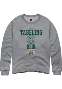 Bailey Tabeling  Rally Ohio Bobcats Mens Graphite NIL Sport Icon Long Sleeve Crew Sweatshirt