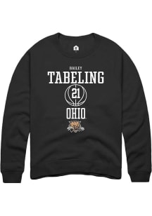 Bailey Tabeling  Rally Ohio Bobcats Mens Black NIL Sport Icon Long Sleeve Crew Sweatshirt