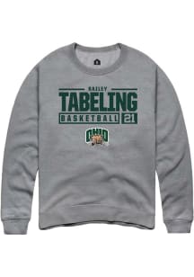 Bailey Tabeling  Rally Ohio Bobcats Mens Graphite NIL Stacked Box Long Sleeve Crew Sweatshirt