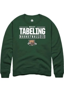 Bailey Tabeling  Rally Ohio Bobcats Mens Green NIL Stacked Box Long Sleeve Crew Sweatshirt