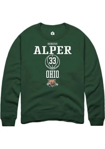 Bengisu Alper  Rally Ohio Bobcats Mens Green NIL Sport Icon Long Sleeve Crew Sweatshirt