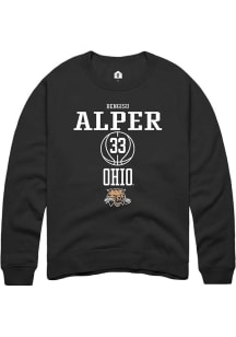 Bengisu Alper  Rally Ohio Bobcats Mens Black NIL Sport Icon Long Sleeve Crew Sweatshirt
