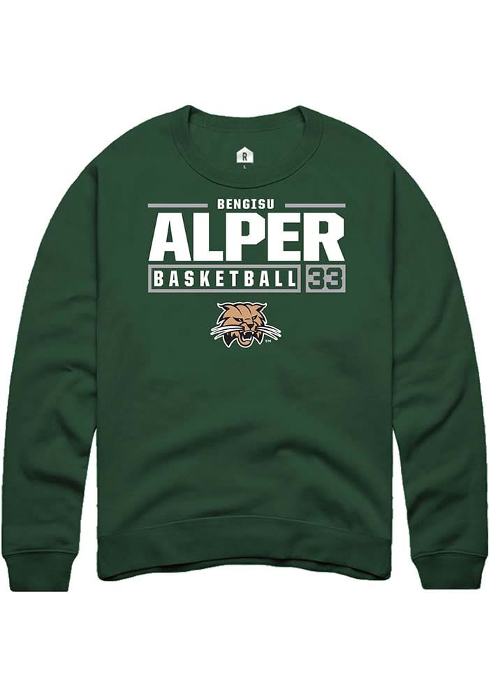 Bengisu Alper Rally Ohio Bobcats Mens NIL Stacked Box Long Sleeve Crew Sweatshirt