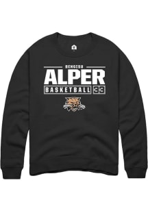 Bengisu Alper  Rally Ohio Bobcats Mens Black NIL Stacked Box Long Sleeve Crew Sweatshirt