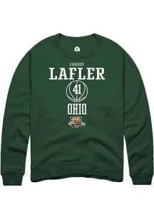 Cassidy Lafler  Rally Ohio Bobcats Mens Green NIL Sport Icon Long Sleeve Crew Sweatshirt