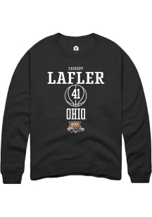 Cassidy Lafler  Rally Ohio Bobcats Mens Black NIL Sport Icon Long Sleeve Crew Sweatshirt