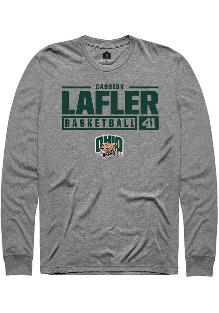 Cassidy Lafler Ohio Bobcats Rally NIL Stacked Box Long Sleeve T Shirt