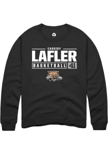 Cassidy Lafler  Rally Ohio Bobcats Mens Black NIL Stacked Box Long Sleeve Crew Sweatshirt