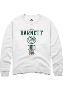 Emma Barnett  Rally Ohio Bobcats Mens White NIL Sport Icon Long Sleeve Crew Sweatshirt