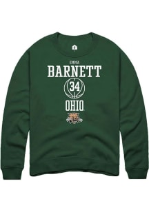 Emma Barnett  Rally Ohio Bobcats Mens Green NIL Sport Icon Long Sleeve Crew Sweatshirt