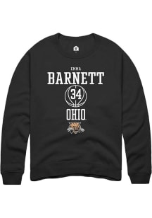 Emma Barnett  Rally Ohio Bobcats Mens Black NIL Sport Icon Long Sleeve Crew Sweatshirt