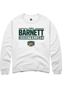 Emma Barnett  Rally Ohio Bobcats Mens White NIL Stacked Box Long Sleeve Crew Sweatshirt