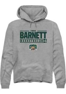 Emma Barnett  Rally Ohio Bobcats Mens Graphite NIL Stacked Box Long Sleeve Hoodie