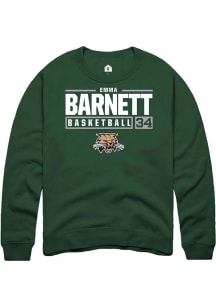 Emma Barnett  Rally Ohio Bobcats Mens Green NIL Stacked Box Long Sleeve Crew Sweatshirt