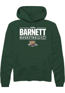 Emma Barnett  Rally Ohio Bobcats Mens Green NIL Stacked Box Long Sleeve Hoodie