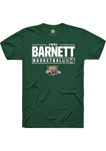 Emma Barnett  Ohio Bobcats Green Rally NIL Stacked Box Short Sleeve T Shirt
